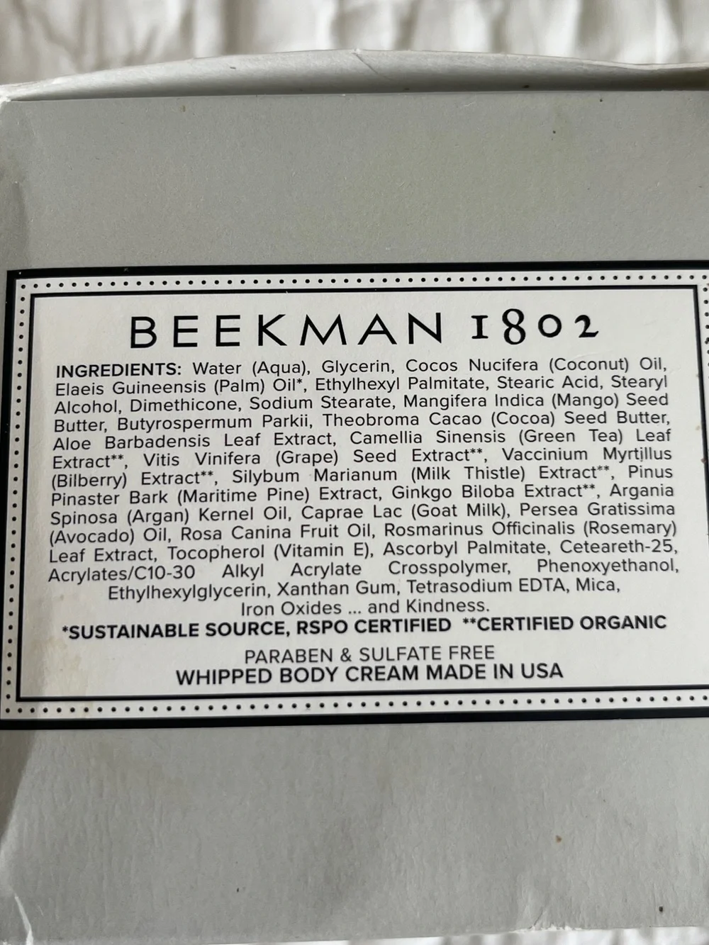 New Sealed Beekman Pot of Pearl Shimmer Body Cream Fragrance Free 8 oz Goat Milk